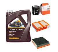 Mahle Inspección Set 5L Mannol Longlife 504/507 5W-30 Para VW Golf VII 5G1