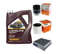 Mahle Inspección Set 5L Mannol LONGLIFE 504/507 5W-30 Para VW Polo 6R1 6C1