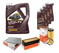 Mahle Inspección Set 9L Mannol Longlife 504/507 5W-30 Para BMW 5er Touring F11
