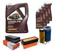 Mahle Inspección Set 9L Mannol Longlife 504/507 5W-30 Para BMW X5 F15 F85