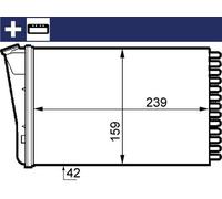 MAHLE Intercambiador de Calor Calefacción Apto para Opel Omega B 2.2 16V 2.0