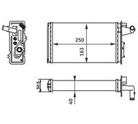MAHLE Intercambiador de Calor Calefacción para Alfa Romeo Spider 2.0 T Spark 16V