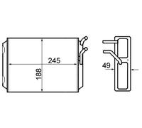 MAHLE Intercambiador de Calor Calefacción para Volvo 940 II Kombi 2.3Ti 2.0