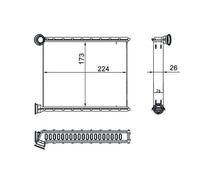 MAHLE Intercambiador De Calor Para Peugeot 308 SW I 1.6 16V Citroën C3