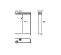 MAHLE Intercambiador De Calor Radiador Compatible Para Peugeot 308 SW II