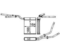 MAHLE Intercambiador De Calor Radiador Para Ford Kuga I C-Max 1.6 2.0 Mazda 3