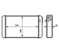 MAHLE Intercambiador De Calor Radiador Para Opel Omega A 2.0i 2.6i Senator B