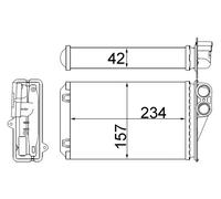 MAHLE Intercambiador De Calor Radiador Para Peugeot 207 CC 1.6 16V
