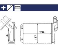 MAHLE Intercambiador De Calor Radiador Para Renault Clio II 1.2 Megane I 1.6 16V