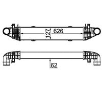 MAHLE Intercooler LLK Radiador Para Mercedes-Benz Clase C