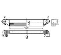 MAHLE Intercooler LLK Radiador Para Mercedes-Benz Clase C