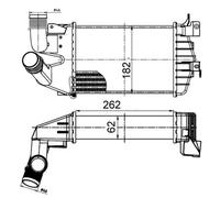 MAHLE Intercooler Para Opel Zafira B 1.9 CDTi Astra H Caravan 1.3