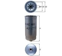 MAHLE KC 161 Filtro combustible Filtro enroscable