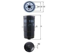 MAHLE KC 199 Filtro combustible Filtro de Combustible para HYUNDAI SANTA FÉ I