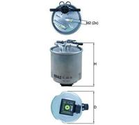 Filtro de combustible Filtro de tubería KL 440/39 KNECHT para NISSAN RENAULT