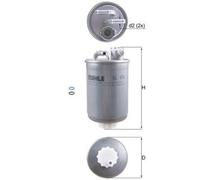 MAHLE KL 476D Filtro combustible Filtro de Combustible Filtro de tubería