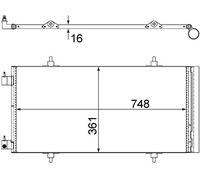 MAHLE Kondensator, Klimaanlage AC465000S