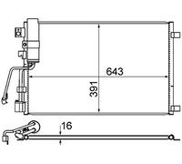 MAHLE Kondensator, Klimaanlage AC605000S