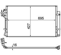 MAHLE Kondensator, Klimaanlage AC869000S