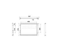 MAHLE Kondensator, Klimaanlage AC916000P