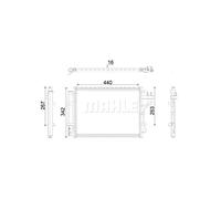 MAHLE Kondensator, Klimaanlage AC917000P
