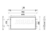 MAHLE Kondensator, Klimaanlage AC921000P