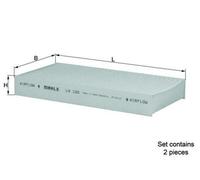 MAHLE LA 122/S Filtro de habitáculo para VW Polo V Hatchback (6R1, 6C1) Filtro