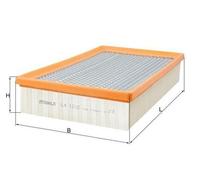 MAHLE LX 1212 Filtro de aire para BMW 7 (E65, E66, E67) para ALPINA B7 (E65)