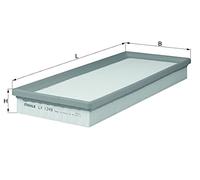 MAHLE LX 1249 - Filtro de aire para coche - Motor