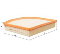 MAHLE LX 1250 Filtro de aire para BMW X3 (E83) Z4 Roadster (E85) Z4 Coupé (E86)