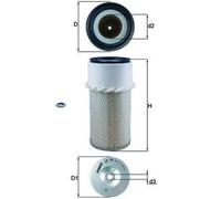 MAHLE LX 16 Filtro de aire para FIAT 500 Serie 66 para HYUNDAI GALLOPER I