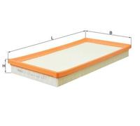 MAHLE LX 1818 Filtro de aire para KIA CARENS II (FJ) CARENS I (FC) SHUMA II (FB)