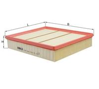 MAHLE LX 469/1 Filtro de aire para AUDI A6 C5 Avant (4B5) A6 C5 Sedán (4B2)