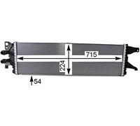 Radiador de aire intercooler Aletas refrigeración soldadas CIR 8 000P MAHLE