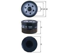 MAHLE OC 1023 Filtro de aceite Filtro de aceite motor