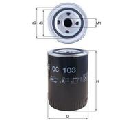 MAHLE OC 103 Filtro de aceite Filtro de aceite motor para ZETOR Major