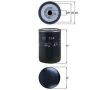 MAHLE OC 114 Filtro de aceite Filtro de aceite motor para OPEL ADMIRAL A