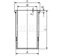 MAHLE Original 007 WN 74 Camisa Del Cilindro