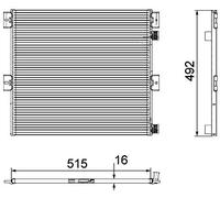 MAHLE ORIGINAL AC 125 000P Condensador aire acondicionado sin secador