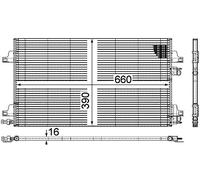 MAHLE ORIGINAL AC 366 000P Condensador aire acondicionado con presostato sin secador