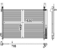 MAHLE ORIGINAL AC 588 000P Condensador aire acondicionado con presostato con secador