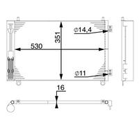 MAHLE ORIGINAL AC 664 000S Condensador aire acondicionado con secador