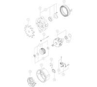 MAHLE ORIGINAL Alternador MG 313 120A Alternadores sin polea