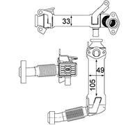 MAHLE ORIGINAL CE 21 000P Enfriador EGR