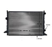 MAHLE ORIGINAL CR 508 000S Radiador, refrigeración del motor