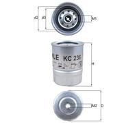 MAHLE ORIGINAL KC 236 Filtro combustible Filtro de Combustible Filtro enroscable