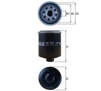 MAHLE ORIGINAL OC 731 Filtro de aceite Filtro de aceite motor