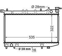 MAHLE ORIGINAL Radiador refrigeración del motor Caja de cambios manual Ancho de red 535mm Longitud de red 322mm Profundidad de red 16mm CR 127 000S