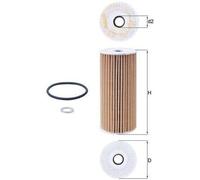 MAHLE OX 1048D Filtro de aceite Filtro de aceite motor para KIA