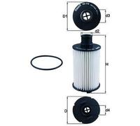 MAHLE OX 774D Filtro de aceite Filtro de aceite motor para LAND ROVER